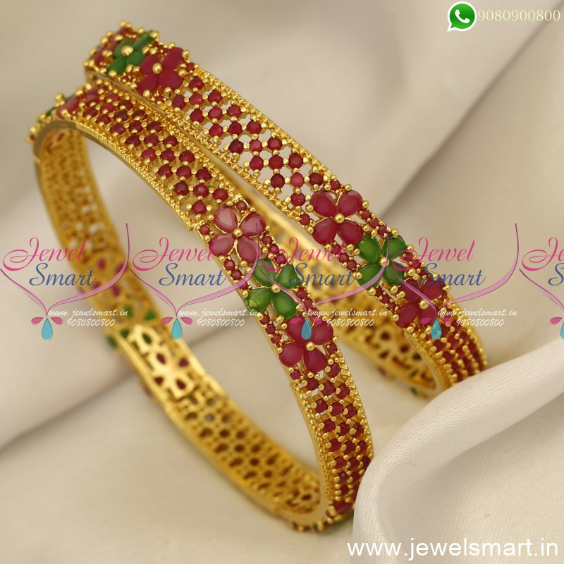 Emerald & Diamond in 14K Yellow Gold Bangle Bracelet – Adriana Fine Jewelry