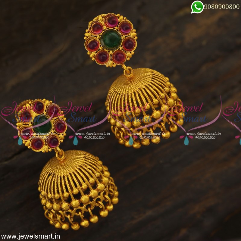 Red on sale jhumkas online