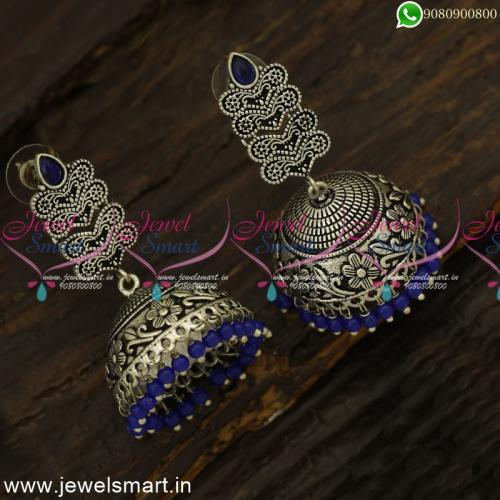 Silver Earrings with Black Colour | Leaf Silver Earring - Earrings,  Jewellery - FOLKWAYS