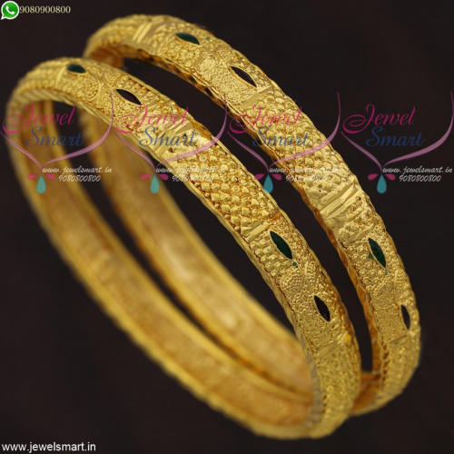 Light Weight Gold Plated Indian Design Bangles Daily Wear