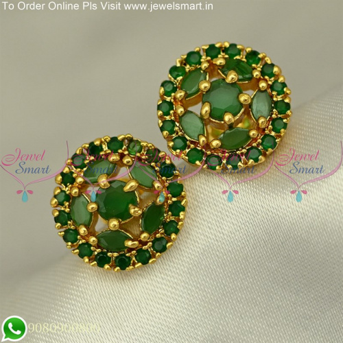 Buy Enamel Red & Green Stone Kundan Earrings for Women Online at Ajnaa  Jewels |391157