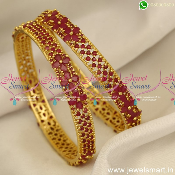 One gram gold on sale stone bangles