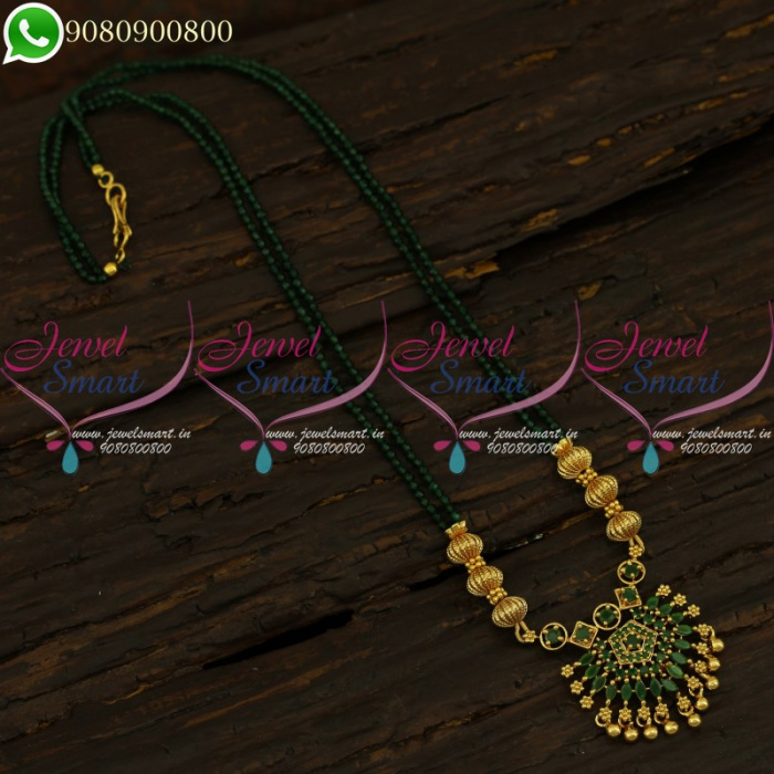 Buy South Indian Lakshmi Dollar Necklace Designs with Gold Beads Necklace  Buy Online