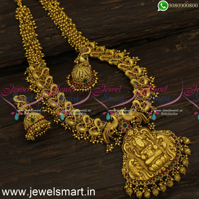 Fanciful Antique Temple Jewellery Glamorous One Gram Gold Haram Designs ...