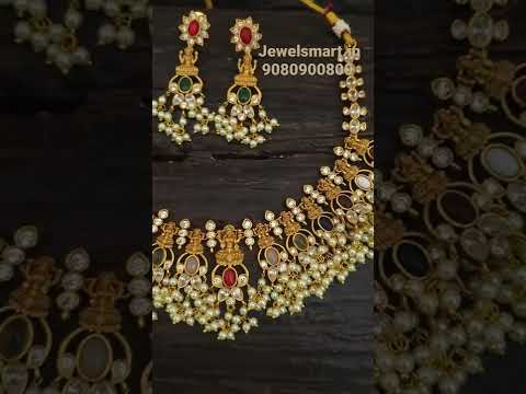 Guttapusalu Pearl Necklace Gold Plated Antique Jewellery Designs Online  NL20880