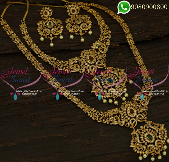 Wooden Lacquer Finish Double Fold Necklace Set | Necklace set, Indian silk  sarees, Exclusive jewelry