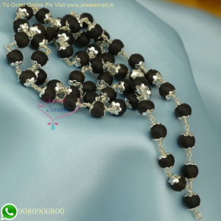 Karungali Single Bead Silver | Om Spiritual Shop 16 mm