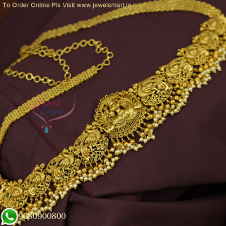 Light Weight Hip chain for Wedding Latest Gold Polished Vaddanam Designs  H25409