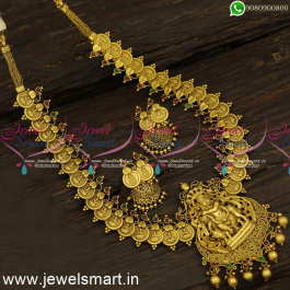 Lord Krishna Kasumalai Nagas Pendant Antique Gold Haram Designs Online ...