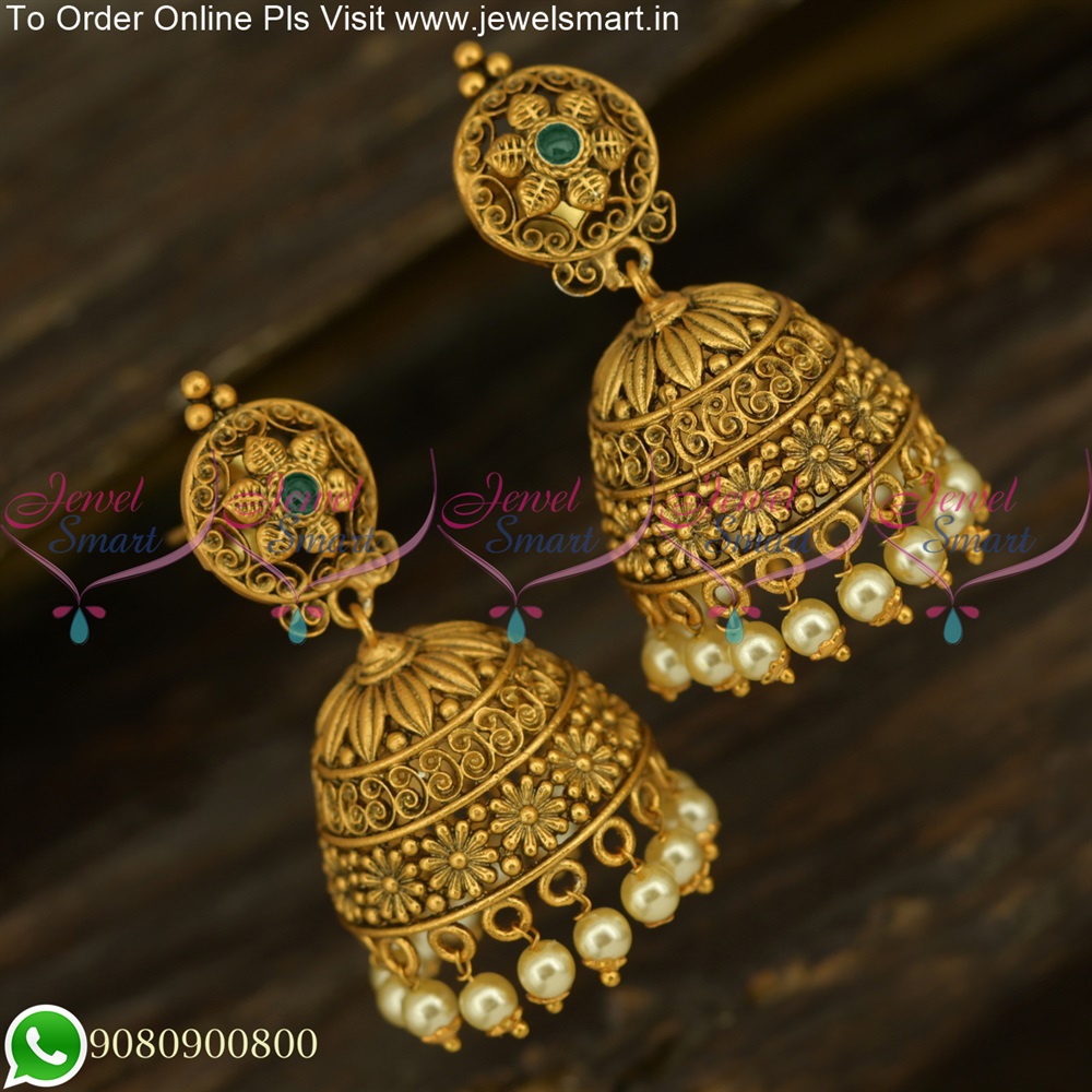 Paakizah Traditional Antique Gold Plated Earrings – KaurzCrown.com