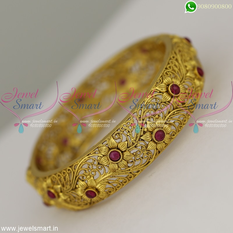 6 piece gold filled bangle set with price, 1gm gold bangles, Latest de –  Indian Designs
