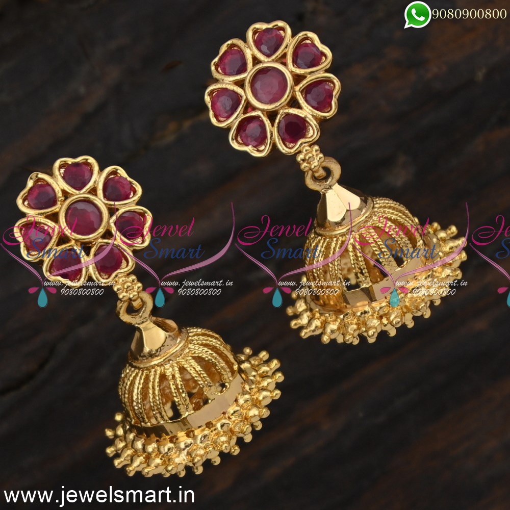 Gold Plated Silver Tribal Earrings Online | Silver Tribal Jhumkas | Floral  Silver Earrings – Tagged 