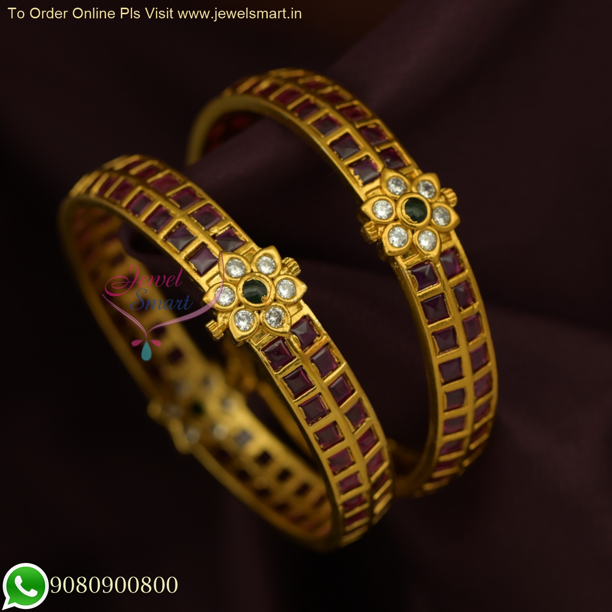 Women's And Girls Brass Nickel 22k Gold Plated Jadau Indian Pakistani  Stylish Fancy Bangle Cuff Bracelet
