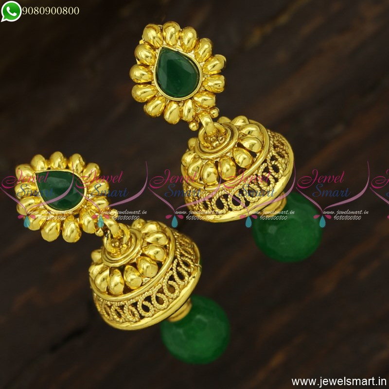 LATEST ANTIQUE JHUMKA DESIGNS | ANTIQUE SILVER JHUMKA | New Jhumka design  2021 | Jhumka… | Jhumka designs, Bridal gold jewellery designs, Temple  jewellery earrings