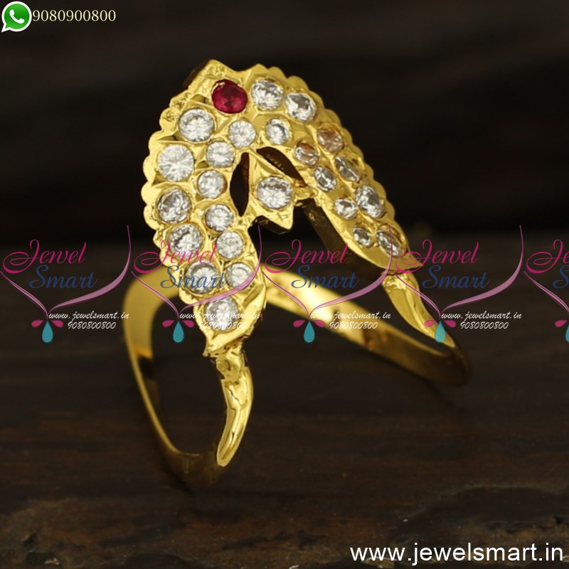 Silvermerc Set of 2 Gold Plated Meenakari Adjustable Enamelled Traditional  Finger Ring