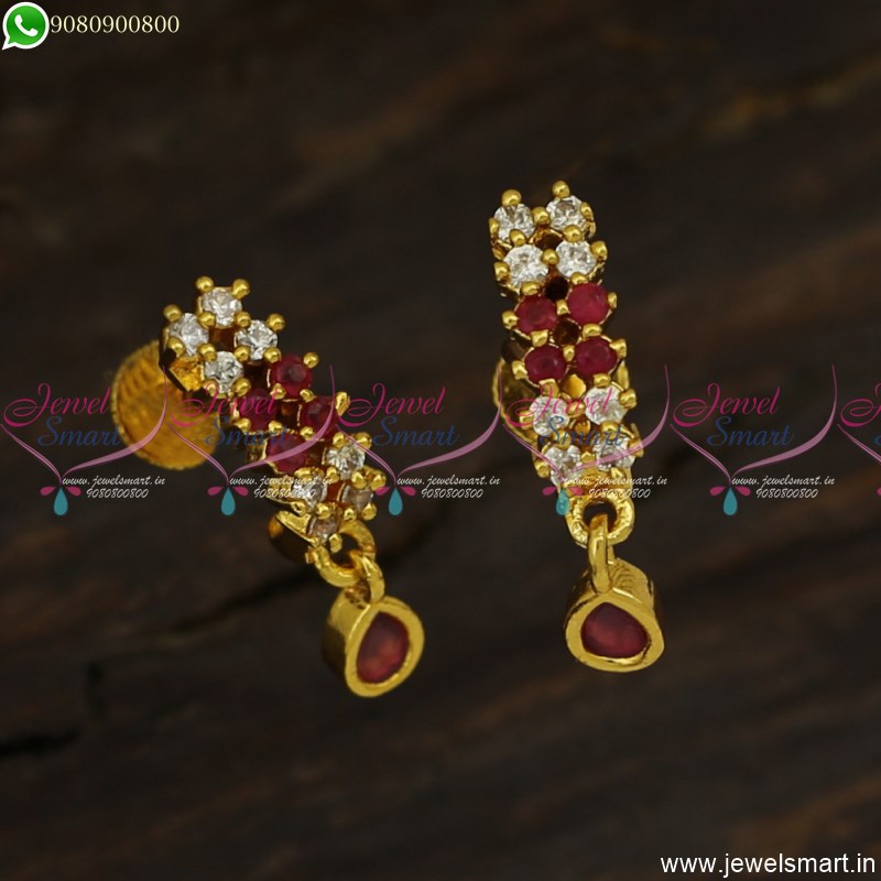 Trendy Gold Plated J Kammal Designs Latest Ear Studs For Women Er